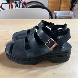 Dr Scholl’s Trekkie Chunky Black Sandal Size 8